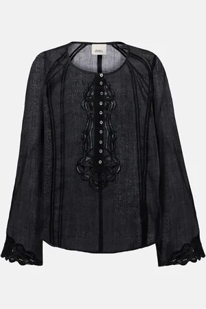 Isabel Marant Blusa Luciele de ramio bordada