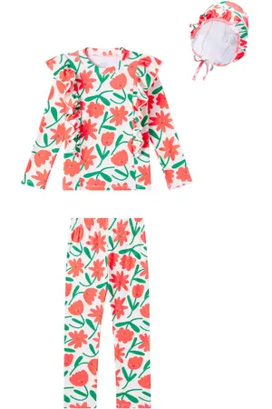 Jelly Mallow Set de bañador y gorra floral