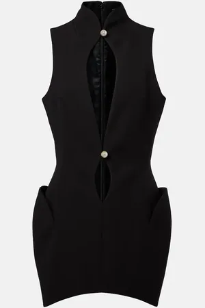 MUGLER Vestido corto con aberturas
