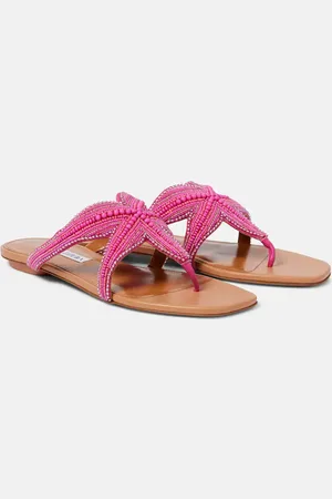Aquazzura Sandalias Reef Star de piel adornadas