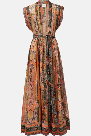 Isabel Marant Vestido largo Melissa de seda con paisley