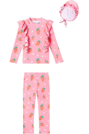 Jelly Mallow Set Strawberry de bañador y gorra