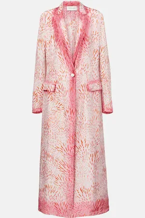 DRIES VAN NOTEN Abrigo de seda estampado