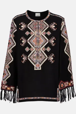 Isabel Marant Blusa Zelda de seda bordada
