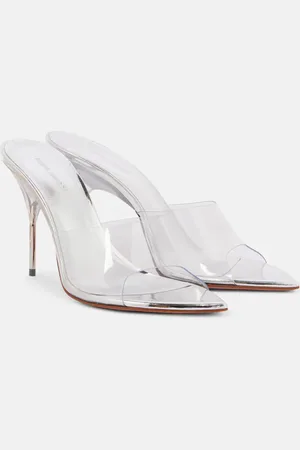 Amina Muaddi Mules Bianca Glass 95
