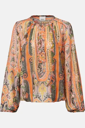 Isabel Marant Top May de seda estampado