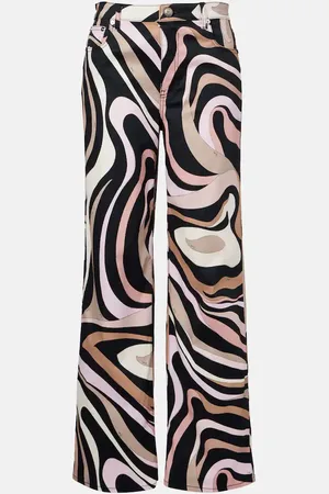 Puccini Pantalones rectos Marmo en mezcla de algodón