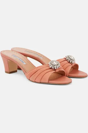Manolo Blahnik Mules Ansaklo 50 de ante adornados