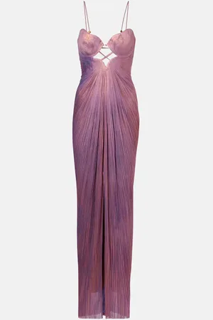 MARIA LUCIA HOHAN Vestido de fiesta Elsa de tul de seda con abertura