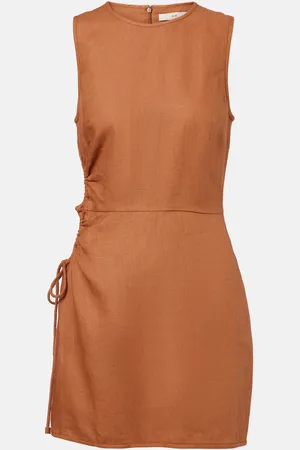SIR Vestido corto D’Orsay de lino con aberturas