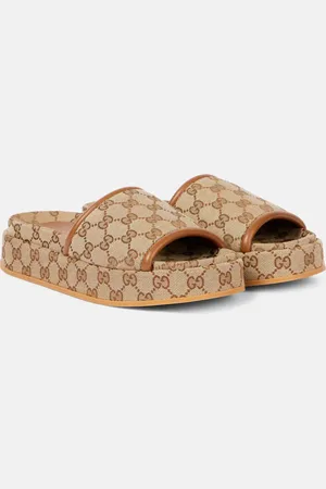 Gucci Chanclas GG Canvas con plataforma