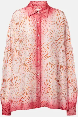 DRIES VAN NOTEN Camisa de seda estampada