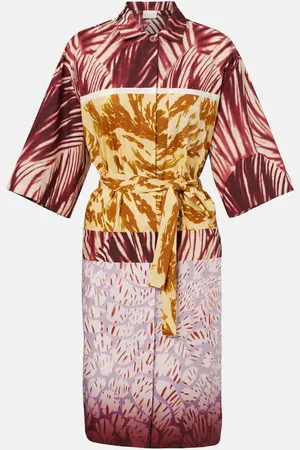 DRIES VAN NOTEN Vestido camisero de algodón estampado