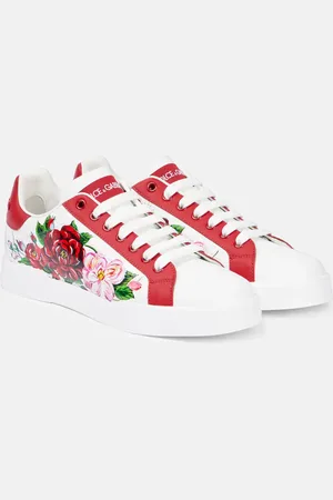 Dolce & Gabbana Zapatillas de piel florales