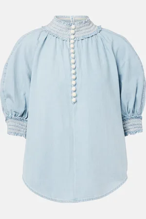 ZIMMERMANN Blusa Ascension de denim