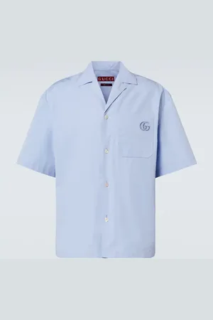 Gucci Camisa Doble G en popelín de algodón