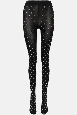 Alaïa Alaïa Medias de tiro alto con tachuelas