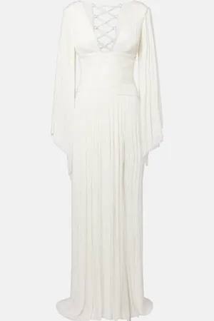 MARIA LUCIA HOHAN Vestido largo Alana B de seda plisado
