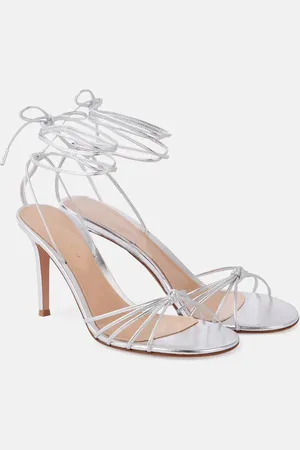 Gianvito Rossi Sandalias de piel metalizada