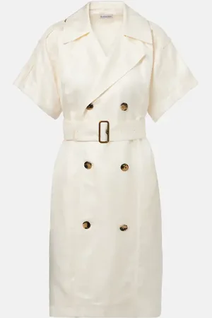 Burberry Vestido midi con cinturón