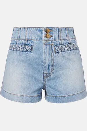 ZIMMERMANN Shorts Lucky de denim de tiro alto