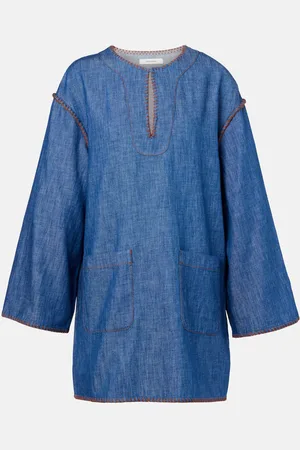 ZIMMERMANN Vestido corto Ascension de denim
