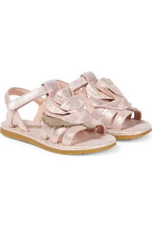 Donsje Sandalias Fiyola de piel con glitter