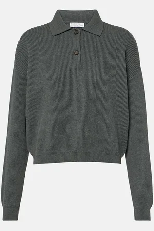 Brunello Cucinelli Polo de algodón acanalado
