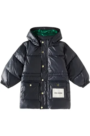 Mini Rodini Abrigo acolchado con logo