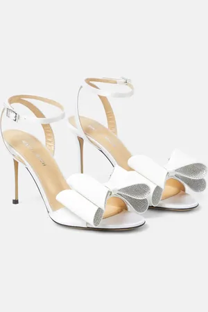Mach & Mach Sandalias Le Cadeau de satén con lazo
