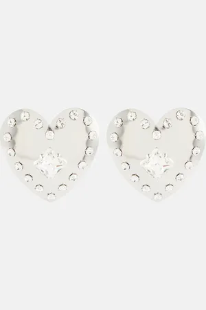 Alessandra Rich Pendientes adornados con cristales