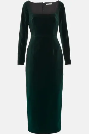 EMILIA WICKSTEAD Vestido Nyla de terciopelo de algodón