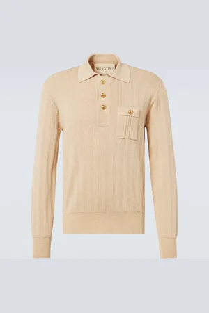 VALENTINO Polo acanalado de algodón