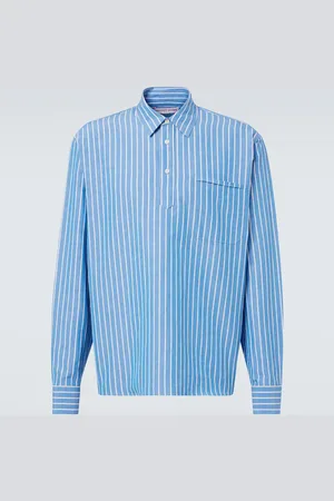 Orlebar Brown Camisa de lino y algodón a rayas