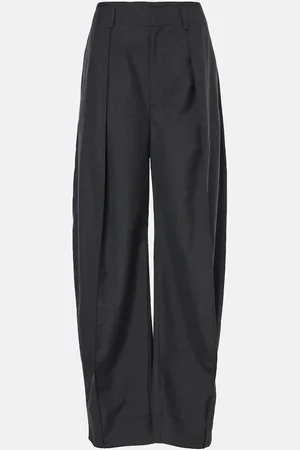 LEMAIRE Pantalones anchos de sarga plisados