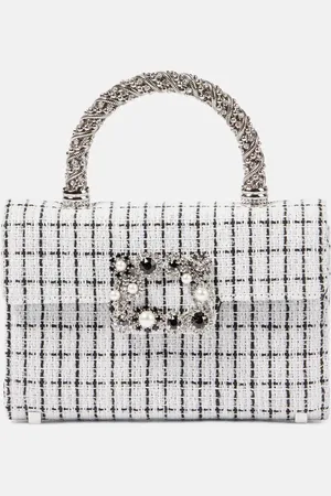 Roger Vivier Tote Envelope Flower Jewel de tweed
