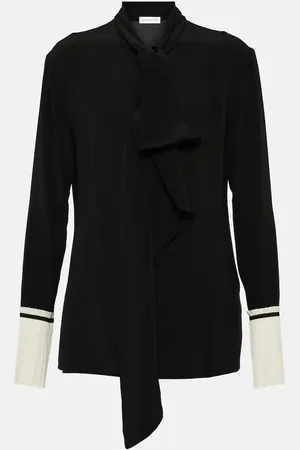 Victoria Beckham Blusa de crepé de seda con lazada