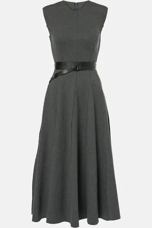 Norma Kamali Vestido midi Grace de mezcla de algodón
