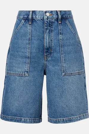 Frame Shorts de denim de tiro medio