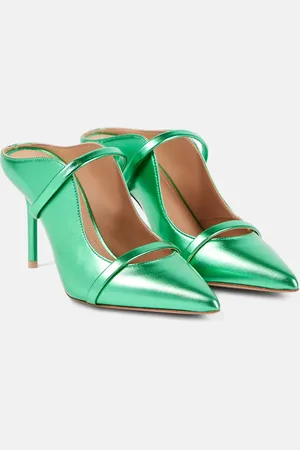 MALONE SOULIERS Mules Maureen 85 de piel metalizada