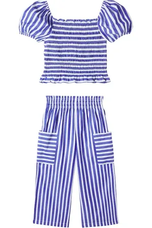 Ralph Lauren Set de top y pantalones de algodón a rayas