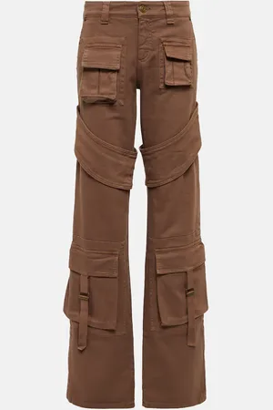 BLUMARINE Pantalones cargo en lona de algodón