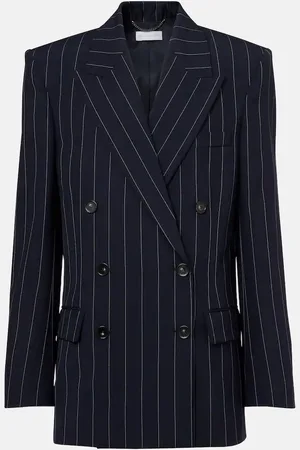 Stella McCartney Blazer oversized de lana con raya diplomática