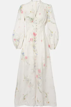 ZIMMERMANN Vestido largo Lucky de lino floral