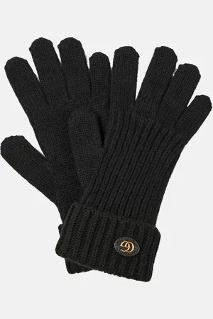 Gucci Guantes de lana y cachemir con GG