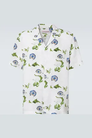 Orlebar Brown Camisa Maitan de lino floral