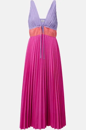 Simkhai Vestido midi Stephanie de popelín plisado