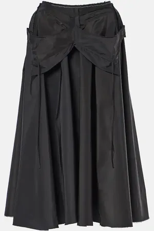 Maison Margiela Falda midi de tafetán