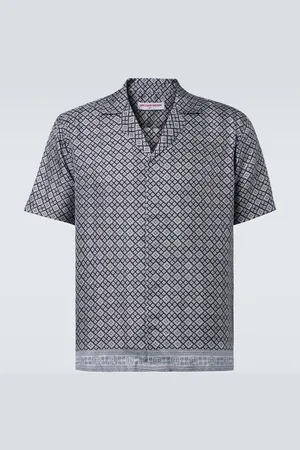 Orlebar Brown Camisa bowling Maitan de seda estampada