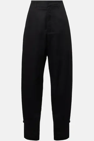 LEMAIRE Pantalones barrel de satén de algodón